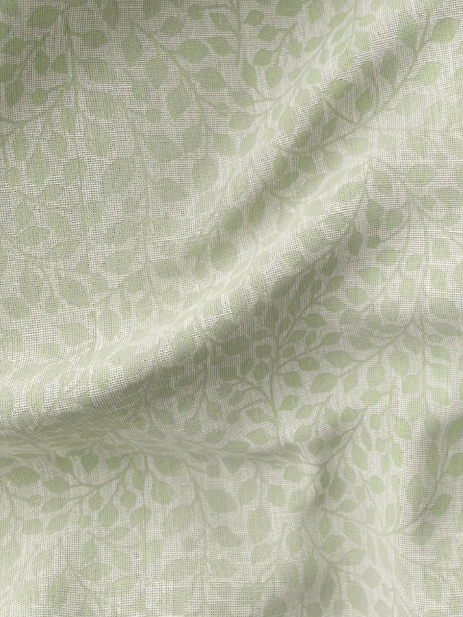 Hot SKASENCortina SKASEN 1x140x300 hojas verde empolvado Cortinas Traslúcidas
