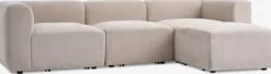 SKEJBYSofá modular SKEJBY 3 plazas con puf tela beis 2 Plazas|3 Plazas