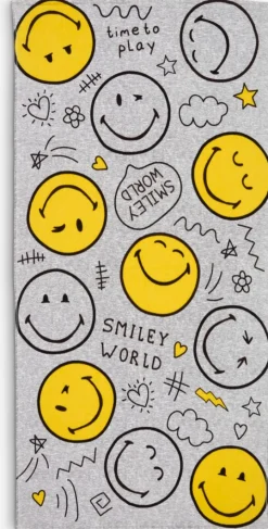 Discount SMILEYGOLDToalla de ducha SMILEY 70x140 Niños Toallas De Lavabo|Toallas De Manos