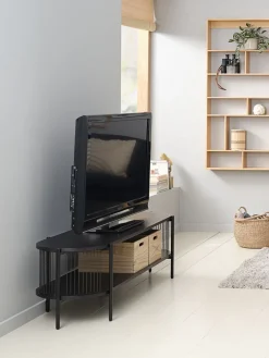 Discount SNESLEVMueble TV SNESLEV 1 estante negro Muebles De TV