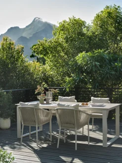 Sale SONNERUP + GILJAMesa SONNERUP L215 + 4 sillas GILJA beis Conjuntos Mesa Y Sillas De Jardín