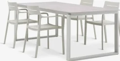 Clearance SONNERUP + INGSTRUPMesa SONNERUP L215 + 4 sillas INGSTRUP beis Conjuntos Mesa Y Sillas De Jardín