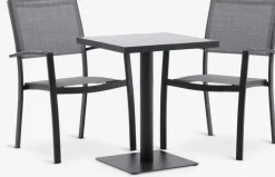 Outlet STENUNGSUND + STRANDBYMesa STENUNGSUND L60 + 2 sillas STRANDBY gris Conjuntos Mesa Y Sillas De Jardín