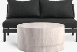 Online STORLIEN + VOSSConjunto jardín STORLIEN travertino + VOSS 2 plazas negro Conjuntos Mesa Y Sillas De Jardín|Muebles De Jardín