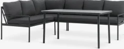 Sale STROEMSTADConjunto muebles jardín STROEMSTAD 6 plazas negro Conjuntos Mesa Y Sillas De Jardín|Muebles De Jardín