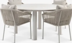 Clearance SURNADAL + GILJAMesa SURNADAL Ø150 + 4 sillas GILJA beis Conjuntos Mesa Y Sillas De Jardín