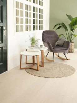 Best SVENSTRUPMesas nido SVENSTRUP Ø60/50 blanco/roble natural juego de 2 Mesas De Centro|Mesas Auxiliares