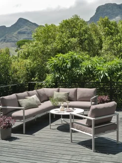 New TAERNABYConjunto muebles jardín TAERNABY 7 plazas beis Conjuntos Mesa Y Sillas De Jardín|Muebles De Jardín