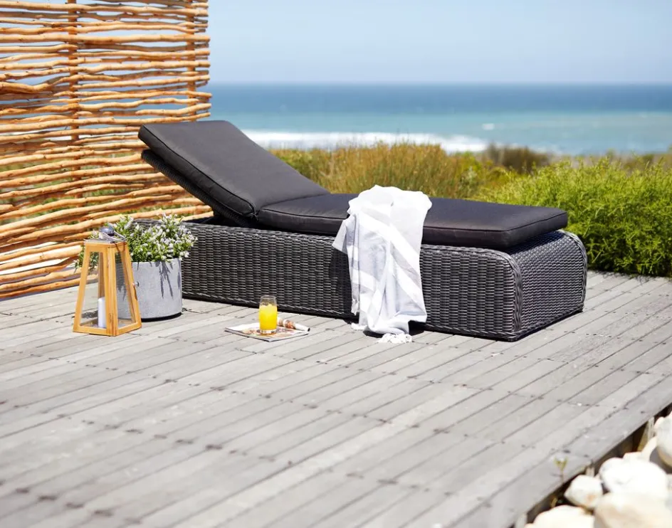 New TAMBOHUSETumbona TAMBOHUSE A76xL206 gris Muebles De Jardín|Tumbonas