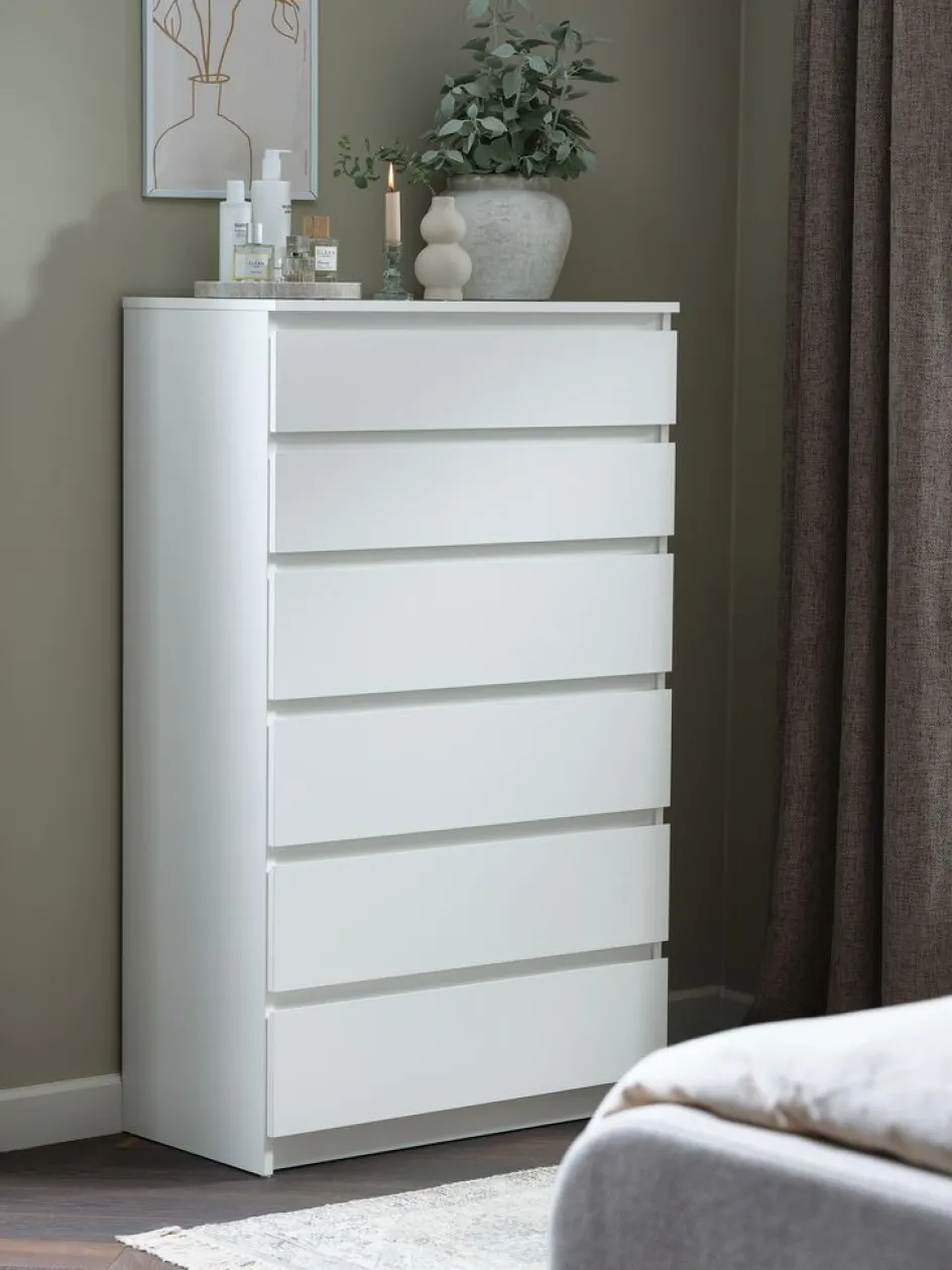 Best TANGECómoda TANGE 6 cajones blanco Cómodas|Cómodas