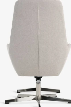 Clearance TANKEDALSillón reclinable TANKEDAL con reposapiés tela beis/cromo Sillones