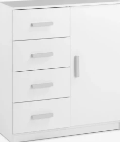 Sale TAPDRUPCómoda TAPDRUP 4 cajones 1 puerta blanco Cómodas|Cómodas