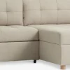 Best TEGLHUSESofá cama con chaise longue TEGLHUSE tela beis Sofás Cama|Sofás Cama