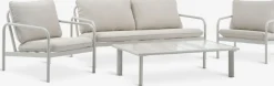 Outlet TEGLUMConjunto muebles jardín TEGLUM 4,5 plazas beis Conjuntos Mesa Y Sillas De Jardín|Muebles De Jardín