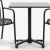 New TIPMOSE + NABBENMesa TIPMOSE L70 gris + 2 sillas NABBEN negro Conjuntos Mesa Y Sillas De Jardín