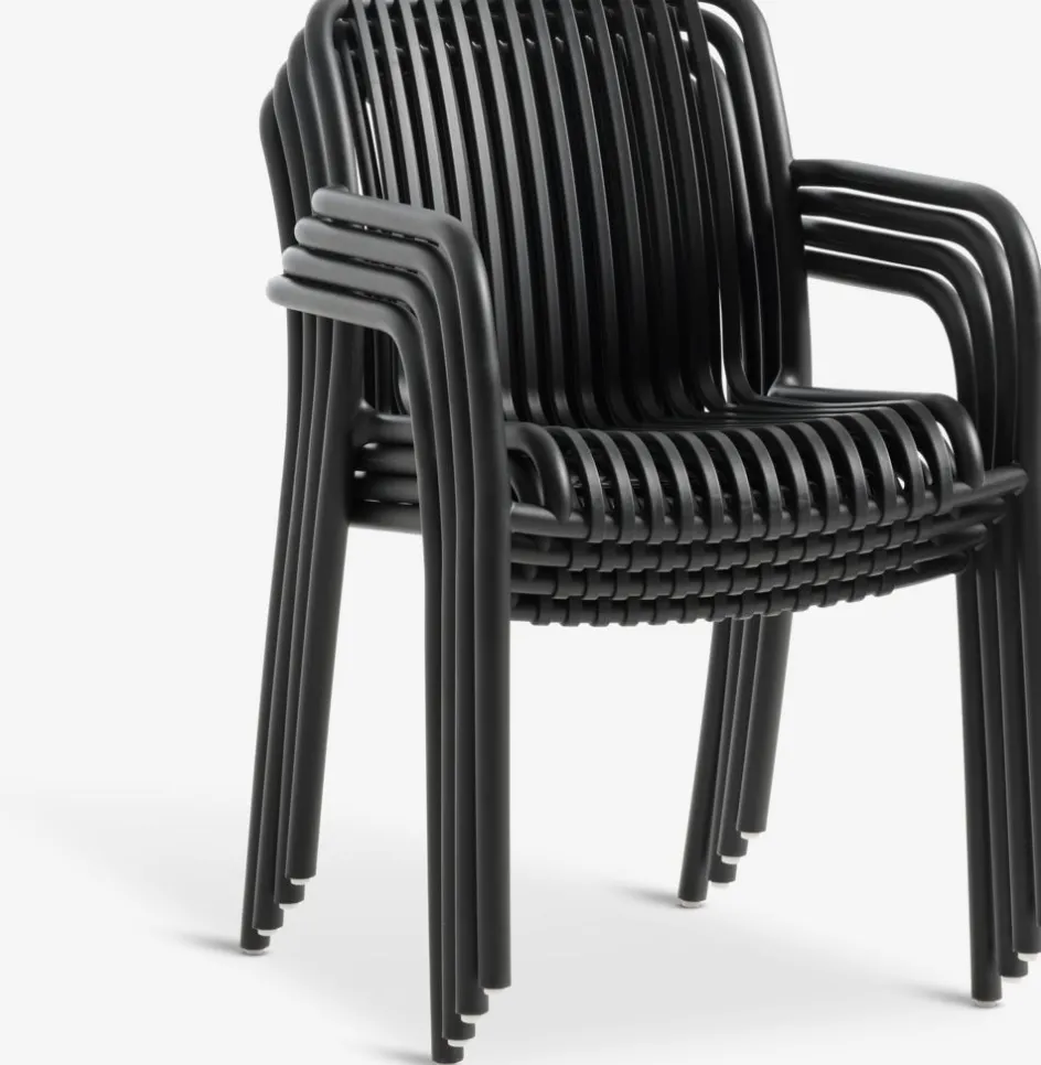 New TIPMOSE + NABBENMesa TIPMOSE L70 gris + 2 sillas NABBEN negro Conjuntos Mesa Y Sillas De Jardín