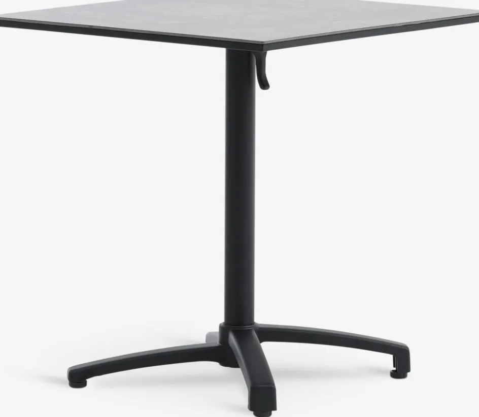 New TIPMOSE + NABBENMesa TIPMOSE L70 gris + 2 sillas NABBEN negro Conjuntos Mesa Y Sillas De Jardín