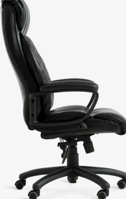 New TJELESilla de oficina TJELE polipiel negro/negro Sillas De Oficina|Sillas Gaming