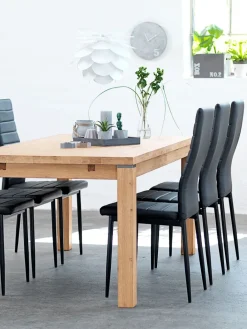 Discount TOREBYSilla de comedor TOREBY polipiel negro/negro Sillas De Comedor