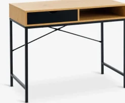 Sale TRAPPEDALEscritorio TRAPPEDAL 48x95 1 cajón color roble cálido/negro Escritorios|Escritorios Elevables