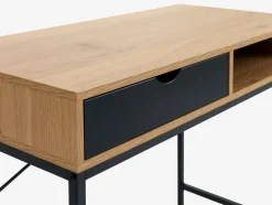 Sale TRAPPEDALEscritorio TRAPPEDAL 48x95 1 cajón color roble cálido/negro Escritorios|Escritorios Elevables