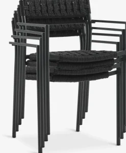 Online TRILLEVALLENSilla apilable TRILLEVALLEN negro Sillas De Jardín