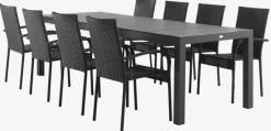 Clearance TYDAL + GUDHJEMMesa TYDAL L208/272 + 4 sillas GUDHJEM negro Conjuntos Mesa Y Sillas De Jardín