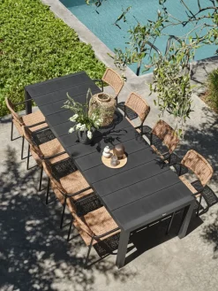 Sale TYDALMesa de jardín TYDAL A95xL208/272 negro Mesas De Jardín