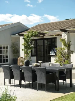 Sale TYDALMesa de jardín TYDAL A95xL208/272 negro Mesas De Jardín