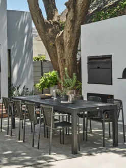 Sale TYDALMesa de jardín TYDAL A95xL208/272 negro Mesas De Jardín