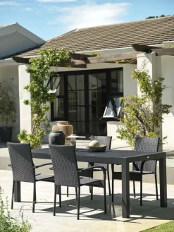 Sale TYDALMesa de jardín TYDAL A95xL208/272 negro Mesas De Jardín