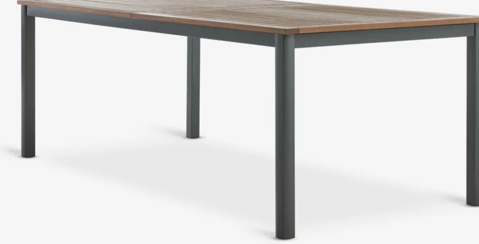 Discount ULBJERG + NANNESTADMesa ULBJERG L214/297 madera dura + 4 sillas NANNESTAD Conjuntos Mesa Y Sillas De Jardín