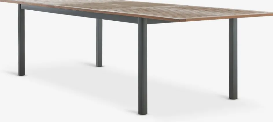 Discount ULBJERG + NANNESTADMesa ULBJERG L214/297 madera dura + 4 sillas NANNESTAD Conjuntos Mesa Y Sillas De Jardín