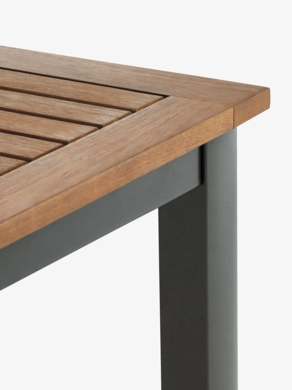 Discount ULBJERG + NANNESTADMesa ULBJERG L214/297 madera dura + 4 sillas NANNESTAD Conjuntos Mesa Y Sillas De Jardín