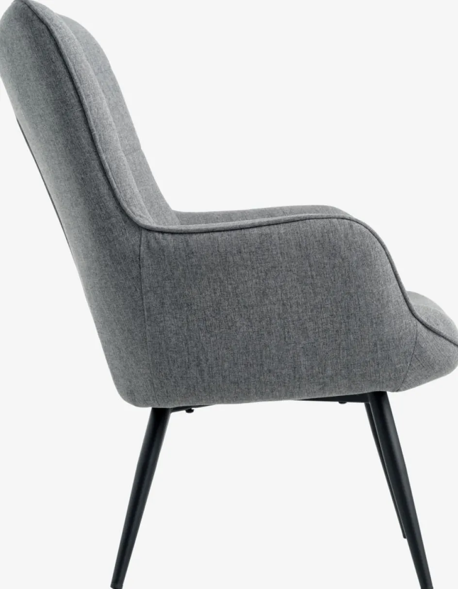 Discount ULDUMSillón ULDUM tela gris/negro Sillones