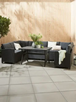 Sale ULLEHUSEConjunto muebles jardín ULLEHUSE 9 plazas almacenaje negro Conjuntos Mesa Y Sillas De Jardín|Muebles De Jardín