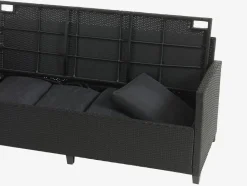 Sale ULLEHUSEConjunto muebles jardín ULLEHUSE 9 plazas almacenaje negro Conjuntos Mesa Y Sillas De Jardín|Muebles De Jardín