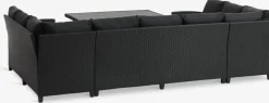 Sale ULLEHUSEConjunto muebles jardín ULLEHUSE 9 plazas almacenaje negro Conjuntos Mesa Y Sillas De Jardín|Muebles De Jardín