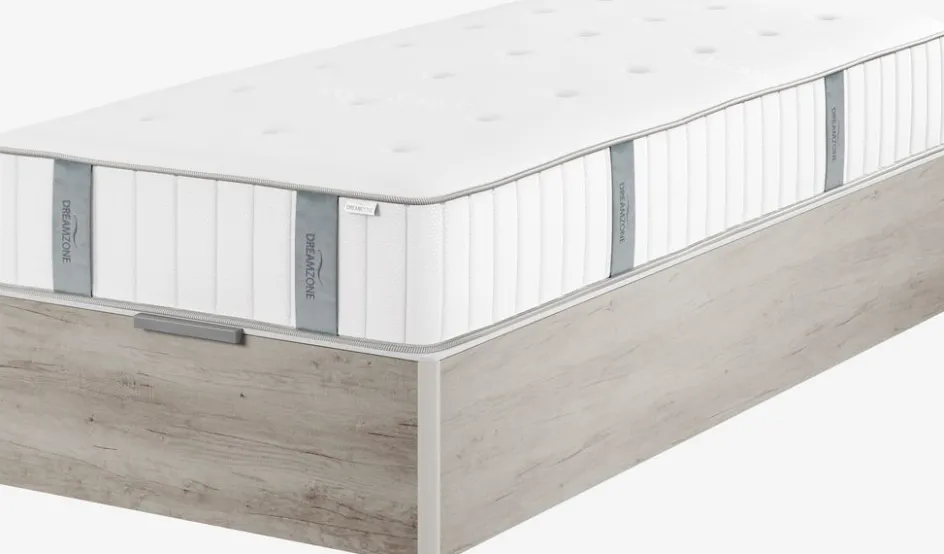 Outlet URUNDAGOLDCanapé 90x200cm URUNDA GA55 gris claro Camas Con Almacenaje|90 X 190 Cm