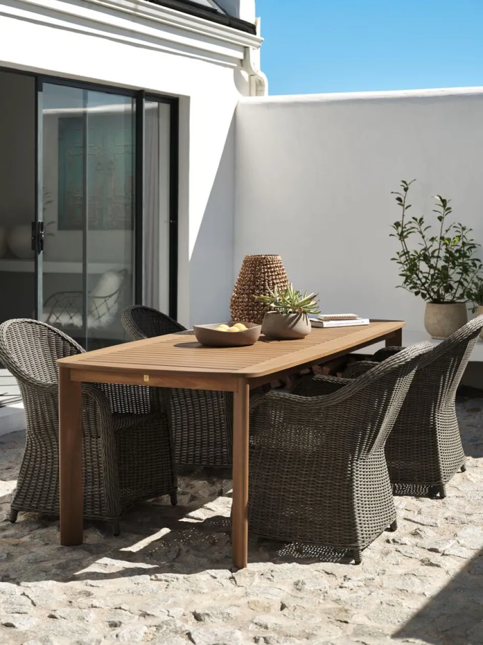 UVDAL + GAMMELBYMesa UVDAL L223 madera dura + 4 sillas GAMMELBY gris Conjuntos Mesa Y Sillas De Jardín