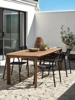 Sale UVDAL + HEMSEDALMesa UVDAL L223 madera dura + 4 sillas HEMSEDAL negro Conjuntos Mesa Y Sillas De Jardín