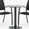 Online VAMDRUP + GLOMFJORDMesa VAMDRUP Ø70 gris + 2 sillas GLOMFJORD negro Conjuntos Mesa Y Sillas De Jardín