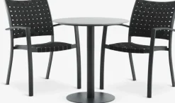 Online VAMDRUP + GLOMFJORDMesa VAMDRUP Ø70 gris + 2 sillas GLOMFJORD negro Conjuntos Mesa Y Sillas De Jardín