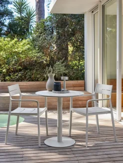 Outlet VAMDRUP + INGSTRUPMesa VAMDRUP Ø70 + 2 sillas INGSTRUP beis Conjuntos Mesa Y Sillas De Jardín
