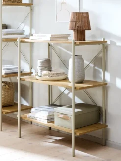 Best VANDBORGEstantería VANDBORG 3 estantes color roble/beis Estanterias Y Librerías|Estanterias Y Librerías