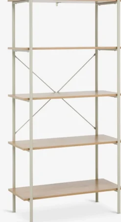 Best VANDBORGEstantería VANDBORG 5 estantes color roble/beis Estanterias Y Librerías|Estanterias Y Librerías