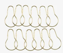 Online VARAAnillas cortina ducha VARA 12 unidades dorado Cortinas De Baño|Barras Cortina De Ducha