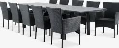 Outlet VATTRUP + AIDTMesa VATTRUP L206/321 + 4 sillas AIDT negro Conjuntos Mesa Y Sillas De Jardín