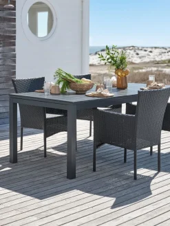 Outlet VATTRUP + AIDTMesa VATTRUP L206/321 + 4 sillas AIDT negro Conjuntos Mesa Y Sillas De Jardín