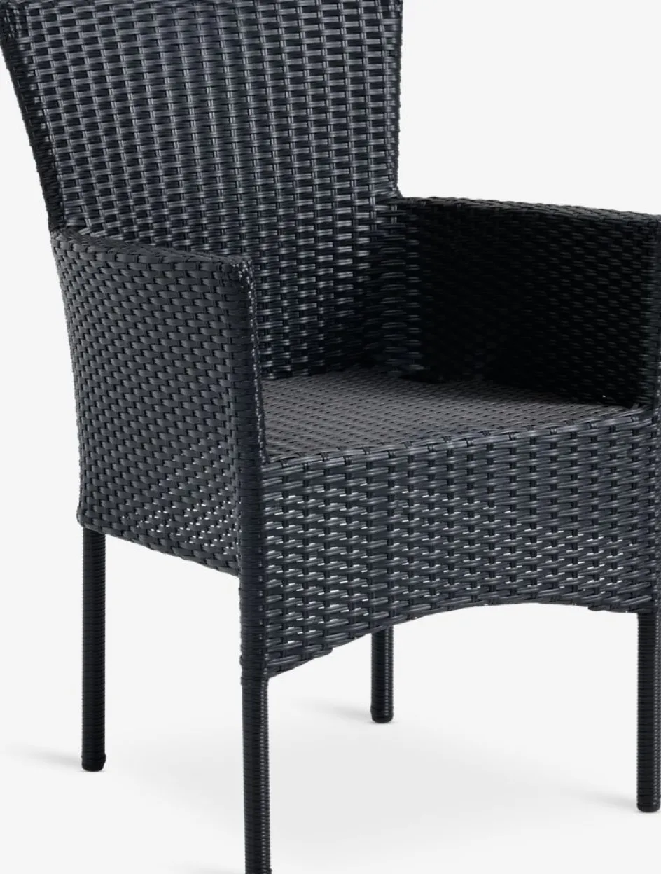 New VATTRUP + AIDTMesa VATTRUP L172/276 + 4 sillas AIDT negro Conjuntos Mesa Y Sillas De Jardín